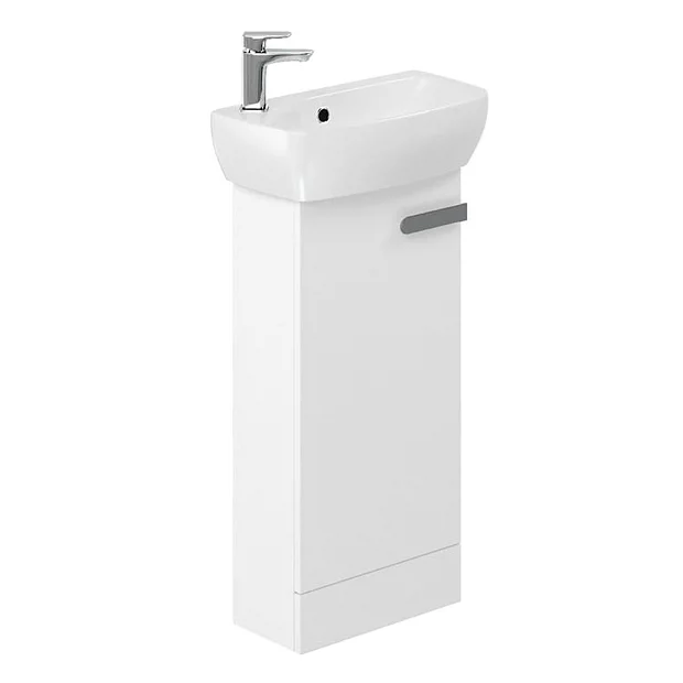 Britton MyHome Cloakroom Floor Standing Vanity Unit - White 4 Britton MyHome Cloakroom Floor Standing Vanity Unit - White - Image 2