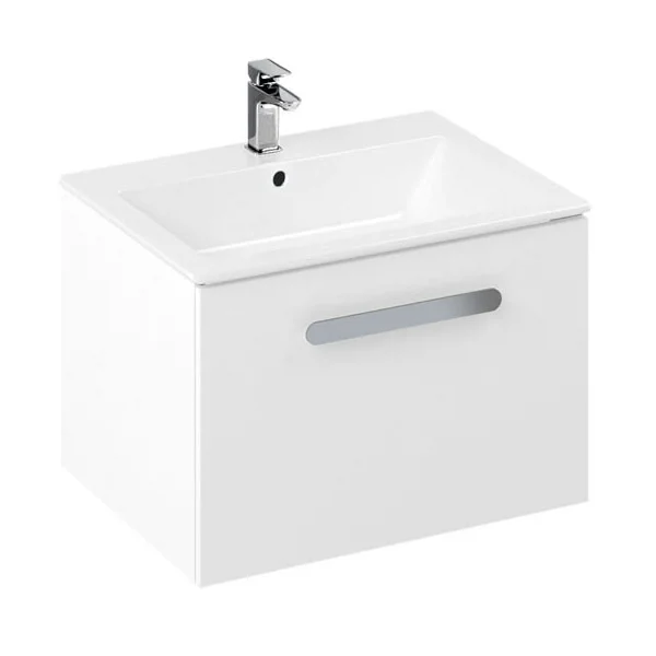 Britton MyHome 600mm Wall Hung Single Drawer Vanity Unit - White 3 Britton MyHome 600mm Wall Hung Single Drawer Vanity Unit - White