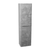 Monza Concrete Effect Tall Wall Hung Storage Unit - 1500mm High -Bathroom Furniture mz35tucn l