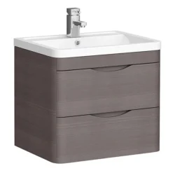 Monza Stone Grey Wall Hung Sink Vanity Unit + Toilet Package -Bathroom Furniture mzsgwhvtp d1