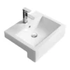 Hudson Reed 530mm Square Semi-Recessed Basin 2 Hudson Reed 530mm Square Semi-Recessed Basin -Bathroom Furniture nbv172 l