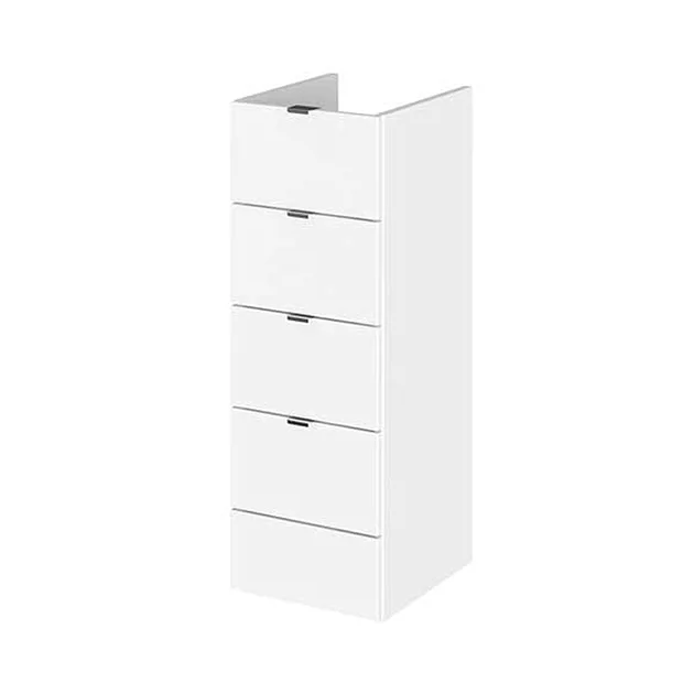 Hudson Reed 300x355mm White Gloss Full Depth 4 Drawer Unit 4 Hudson Reed 300x355mm White Gloss Full Depth 4 Drawer Unit - Image 2