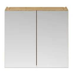 Brooklyn 800mm Natural Oak Bathroom Mirror Cabinet - 2 Door 9 Brooklyn 800mm Natural Oak Bathroom Mirror Cabinet - 2 Door -Bathroom Furniture off319 d2