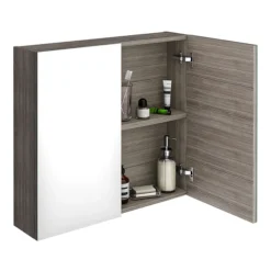 Brooklyn 800mm Grey Avola Bathroom Mirror Cabinet - 2 Door 9 Brooklyn 800mm Grey Avola Bathroom Mirror Cabinet - 2 Door -Bathroom Furniture off519 d4