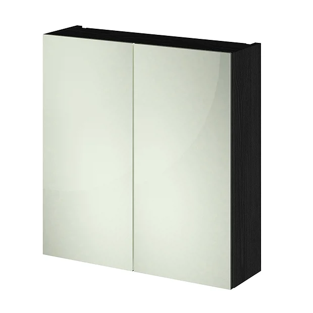 Brooklyn 800mm Hacienda Black Bathroom Mirror Cabinet - 2 Door 4 Brooklyn 800mm Hacienda Black Bathroom Mirror Cabinet - 2 Door - Image 2