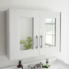 York Traditional White Ash 2 Door Mirror Cabinet (800 X 162mm) -Bathroom Furniture olf115 d1