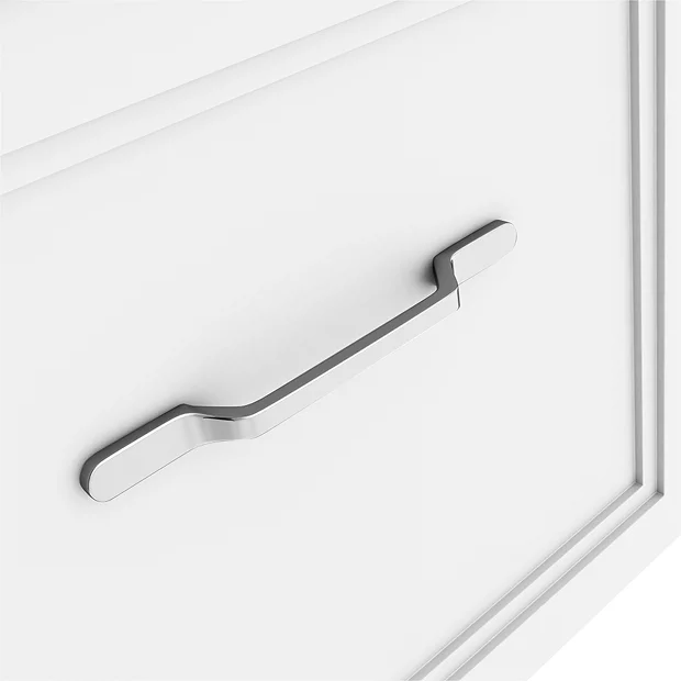 Period Bathroom Co. Wall Hung Vanity - Matt White - 500mm 1 Drawer With Chrome Handle 3 Period Bathroom Co. Wall Hung Vanity - Matt White - 500mm 1 Drawer With Chrome Handle