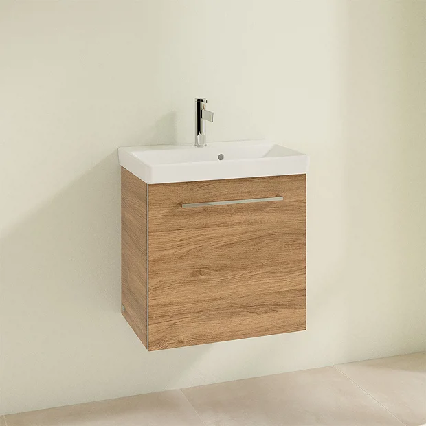 Villeroy & Boch Villeroy And Boch Avento Oak Kansas 550mm Wall Hung 1-Door Vanity Unit 5 Villeroy & Boch Villeroy And Boch Avento Oak Kansas 550mm Wall Hung 1-Door Vanity Unit - Image 3