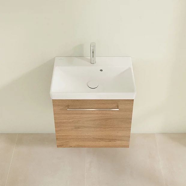 Villeroy & Boch Villeroy And Boch Avento Oak Kansas 550mm Wall Hung 1-Door Vanity Unit 7 Villeroy & Boch Villeroy And Boch Avento Oak Kansas 550mm Wall Hung 1-Door Vanity Unit - Image 5