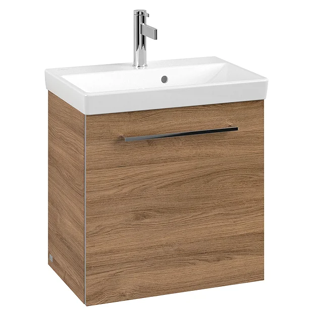Villeroy & Boch Villeroy And Boch Avento Oak Kansas 550mm Wall Hung 1-Door Vanity Unit 4 Villeroy & Boch Villeroy And Boch Avento Oak Kansas 550mm Wall Hung 1-Door Vanity Unit - Image 2
