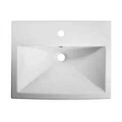 Tavistock Courier 600mm Semi-Countertop Unit & Basin - Gloss White -Bathroom Furniture scsb700s
