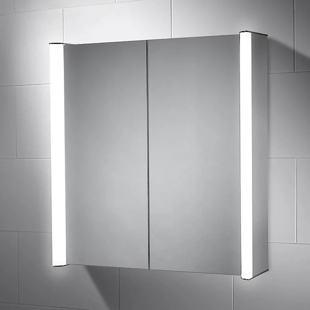 Sensio Aspen Diffused Double LED Mirror Cabinet With Shaving Socket 4 Sensio Aspen Diffused Double LED Mirror Cabinet With Shaving Socket - Image 2