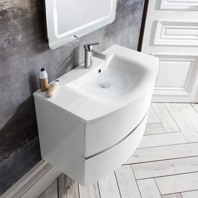 Crosswater - Svelte Two Drawer Vanity Unit & Basin - White Gloss 8 Crosswater - Svelte Two Drawer Vanity Unit & Basin - White Gloss - Image 6