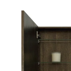 550mm Slimline Mirror Cabinet Dark Oak 11 550mm Slimline Mirror Cabinet Dark Oak -Bathroom Furniture smcdo d3