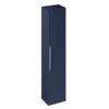 Britton Shoreditch Wall-Hung Tall Cabinet With Chrome Handle - Matt Blue -Bathroom Furniture stallb l
