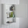 Tongue And Groove Bathroom Mirror Cabinet - White -Bathroom Furniture tg103md3
