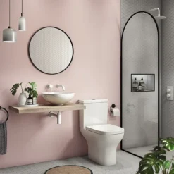 Venice Floating Basin Shelf (Light Oak - 800mm Wide) 8 Venice Floating Basin Shelf (Light Oak - 800mm Wide) -Bathroom Furniture v8lkslf d1