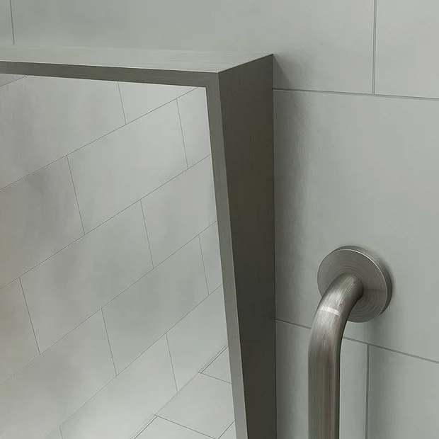 Venice Brushed Stainless Steel 500 X 800mm Angled Mirror 3 Venice Brushed Stainless Steel 500 X 800mm Angled Mirror