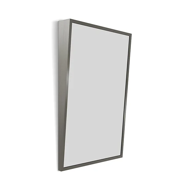 Venice Brushed Stainless Steel 500 X 800mm Angled Mirror 4 Venice Brushed Stainless Steel 500 X 800mm Angled Mirror - Image 2