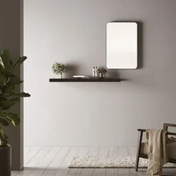 Venice Black Frame 500 X 750mm Rectangular Mirror