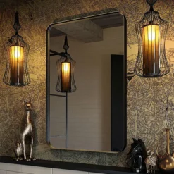 Venice Black Frame 500 X 750mm Rectangular Mirror 11 Venice Black Frame 500 X 750mm Rectangular Mirror -Bathroom Furniture venbf5075 d4