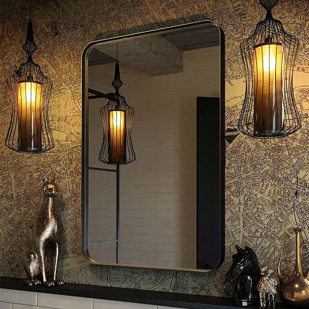 Venice Black Frame 500 X 750mm Rectangular Mirror 7 Venice Black Frame 500 X 750mm Rectangular Mirror - Image 5