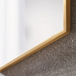 Venice Brushed Brass 500 X 750mm Hexagonal Mirror -Bathroom Furniture venhxbra d1