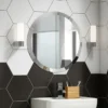 Venice 600mm Round Bevelled Mirror -Bathroom Furniture venrb60 d2