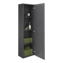 Apollo2 400mm Gloss Grey Tall Wall Hung Unit -Bathroom Furniture vma460 nd1