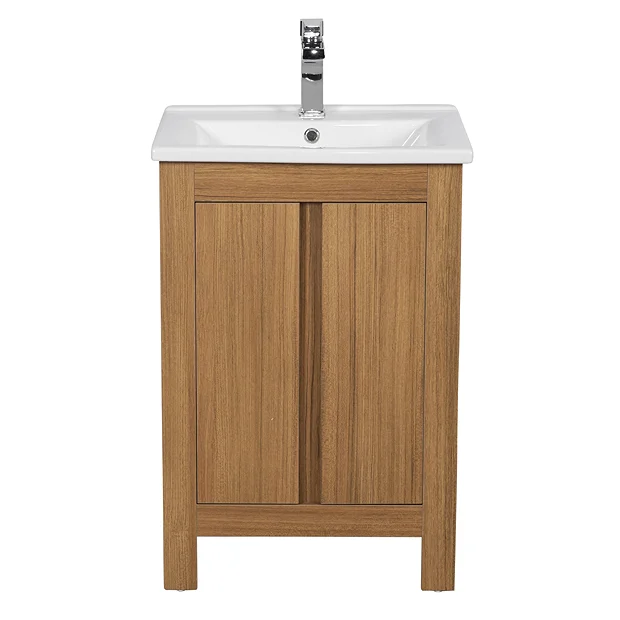 Valencia Naturale Oak Effect Vanity Unit - 550mm Wide 5 Valencia Naturale Oak Effect Vanity Unit - 550mm Wide - Image 3