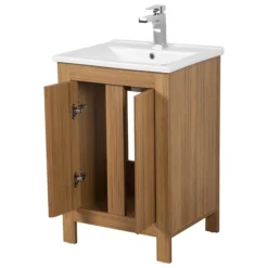 Valencia Naturale Oak Effect Vanity Unit - 550mm Wide 10 Valencia Naturale Oak Effect Vanity Unit - 550mm Wide -Bathroom Furniture vnat55oak d2