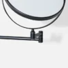 Venice Matt Black 5x Magnifying Cosmetic Mirror With Curved Wall Plate -Bathroom Furniture vncmcumb d2