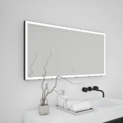 Venice Black 1000 X 700mm LED Illuminated Mirror With Demister Pad 7 Venice Black 1000 X 700mm LED Illuminated Mirror With Demister Pad -Bathroom Furniture vnledbla d1