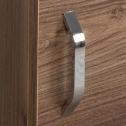 Valencia Perla Floor Standing Cloakroom Vanity (Dark Oak Effect - 450mm Wide) -Bathroom Furniture vpfsdo45 d3