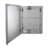 Croydex Winster Single Door Aluminium Mirror Cabinet With FlexiFix -Bathroom Furniture wc101169 d3