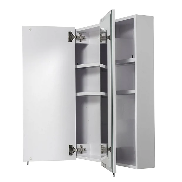 Croydex Westbourne Triple Door Tri-View White Steel Mirror Cabinet With FlexiFix 5 Croydex Westbourne Triple Door Tri-View White Steel Mirror Cabinet With FlexiFix - Image 3