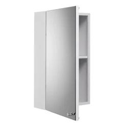 Croydex Carra White Single Door Mirror Cabinet -Bathroom Furniture wc450622 d1