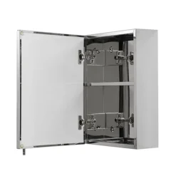 Croydex Avon Single Door Stainless Steel Mirror Cabinet -Bathroom Furniture wc856005 d1