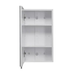 Croydex Dawley White Steel Single Door Mirror Cabinet With FlexiFix -Bathroom Furniture wc930022 d1