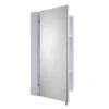 Croydex Finchley Stainless Steel Single Door Mirror Cabinet With FlexiFix