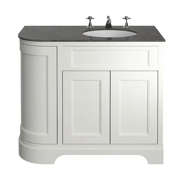 Heritage Wilton Chantilly 1000mm Corner RH Vanity With Dark Concrete Effect Basin Top 4 Heritage Wilton Chantilly 1000mm Corner RH Vanity With Dark Concrete Effect Basin Top - Image 2