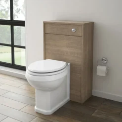 York Traditional Wood Finish BTW WC Unit With Pan & Top-Fixing Seat